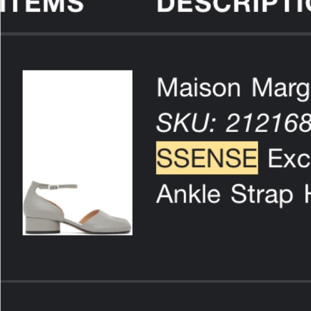 Maison Margiela Light Gray Ankle-Strap Block Heel